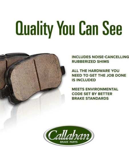 Kit de Freno Delantero Callahan para Toyota Corolla y Chevy Prizm