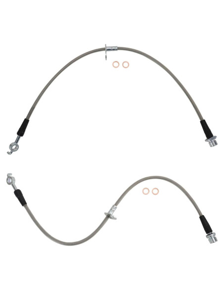 Juego de Mangueras de Freno TRQ Acero Inoxidable 2 Piezas