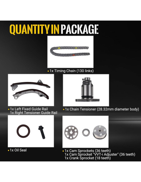 Kit de Cadena de Tiempo KUSATEC para Chevy y Toyota 1.8L