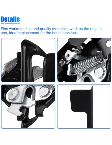 Cerradura del Capó Motor X AUTOHAUX para Toyota Corolla 2014-2019