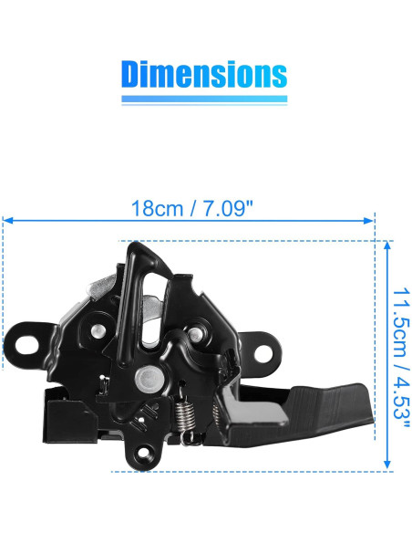 Cerradura del Capó Motor X AUTOHAUX para Toyota Corolla 2014-2019