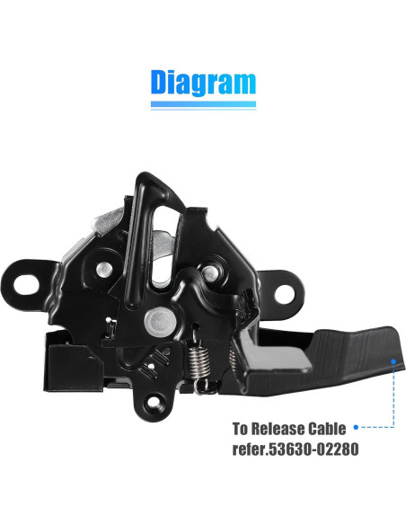 Cerradura del Capó Motor X AUTOHAUX para Toyota Corolla 2014-2019