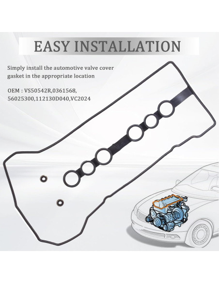 Juego de Junta de Tapa de Válvula VS50542R para Toyota y Chevrolet