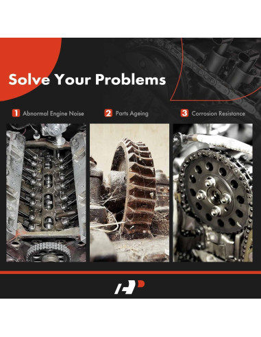 Kit Cadena de Tiempo A-Premium 6PCS para Toyota y Chevrolet