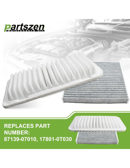 Filtro de Aire Motor y Cabina PartsZen para Toyota 2006-2019