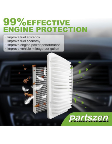 Filtro de Aire Motor y Cabina PartsZen para Toyota 2006-2019