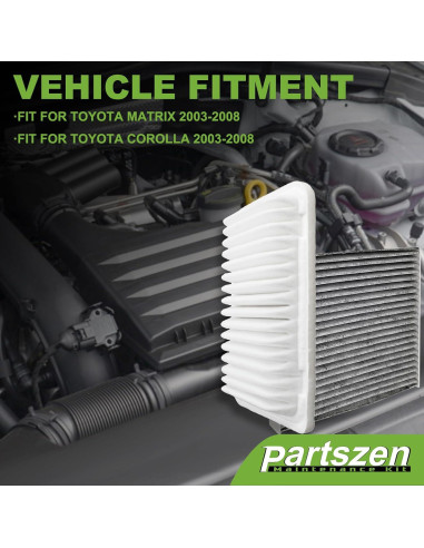 Filtro de Aire Motor y Cabina PartsZen para Toyota 2006-2019