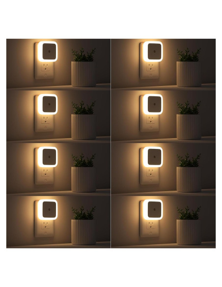 Luz Nocturna Enchufable Sujeet LED 8 Piezas 3000K