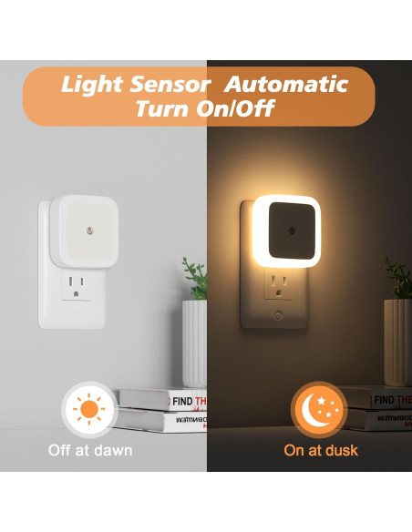 Luz Nocturna Enchufable Sujeet LED 8 Piezas 3000K