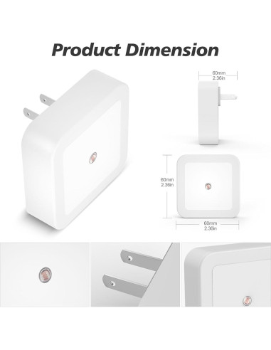 Luz Nocturna Enchufable Sujeet LED 8 Piezas 3000K
