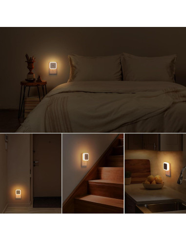 Luz Nocturna Enchufable Sujeet LED 8 Piezas 3000K