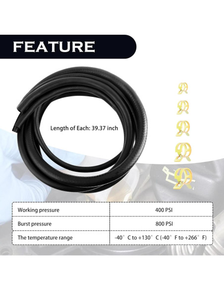 Kit de Manguera de Combustible Stacool 5PCS NBR 100cm