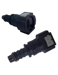 Adaptador de Combustible FISTANA 2 PCS PA12 8 mm Negro