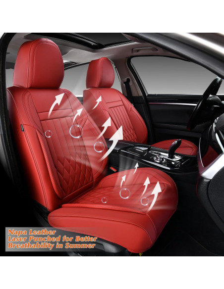 Funda de Asiento de Coche KEYOOG Universal Rojo 2 Asientos