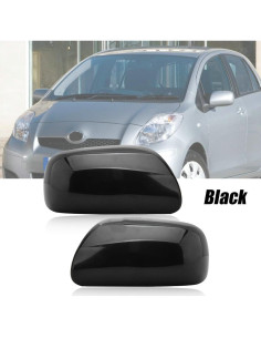 Cubierta Espejo Retrovisor Brillante Negra Thinyou Toyota Yaris Prius 2