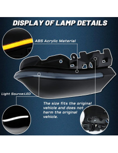 Espejo Retrovisor Lateral LED Dinámico GEEGEETOP Toyota Corolla 2019-2022 2