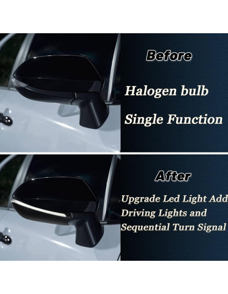 Espejo Retrovisor Lateral LED Dinámico GEEGEETOP Toyota Corolla 2019-2022