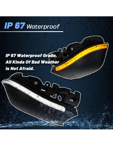 Espejo Retrovisor Lateral LED Dinámico GEEGEETOP Toyota Corolla 2019-2022