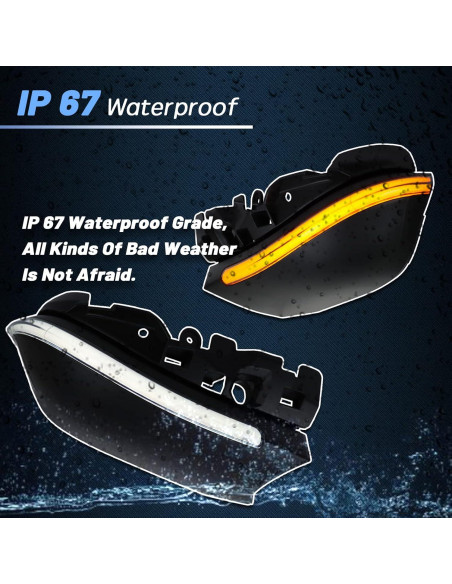 Espejo Retrovisor Lateral LED Dinámico GEEGEETOP Toyota Corolla 2019-2022