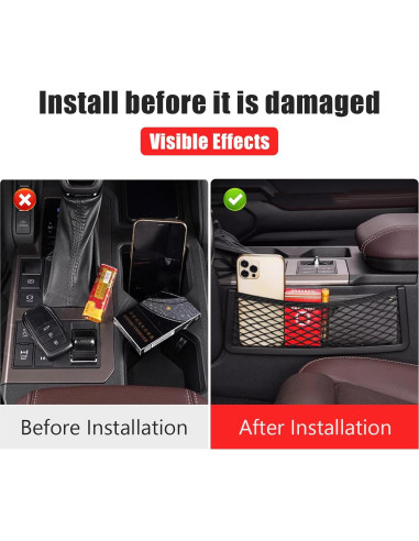 Bolsillo de Malla SFWAYA para Consola Central Toyota 2010-2025