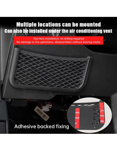 Bolsillo de Malla SFWAYA para Consola Central Toyota 2010-2025