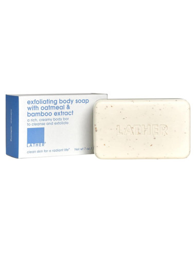 Jabón Exfoliante Corporal LATHER con Avena y Bambú - 198 g