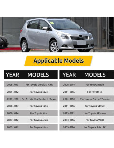 Mango de Agarre Interior Vehjunc para Toyota Gris Beige 2