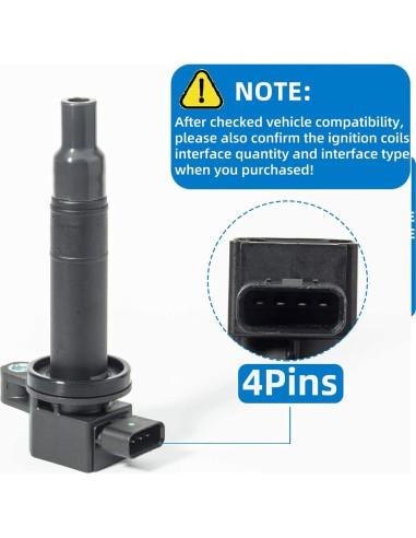 Paquete de 4 Bobinas de Encendido KSU para Toyota y Scion
