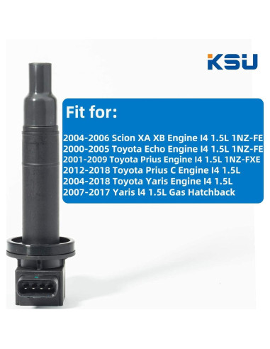 Paquete de 4 Bobinas de Encendido KSU para Toyota y Scion