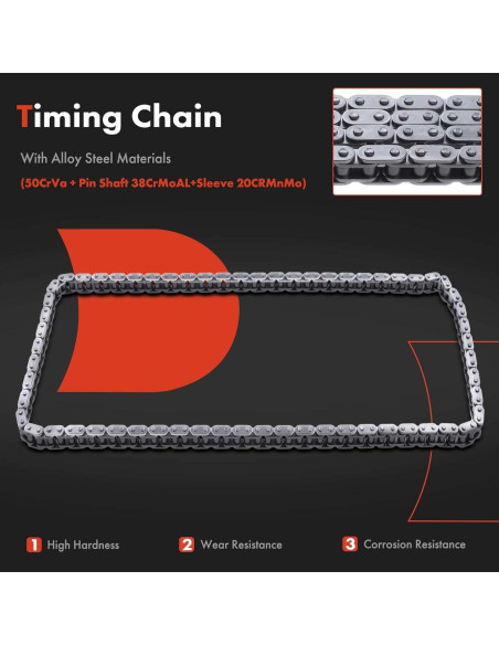 Kit de Cadena de Tiempo A-Premium 8PCS para Toyota y Scion