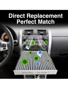 Filtro de Aire Motor y Cabina WZHAON para Toyota 2009-2019 2