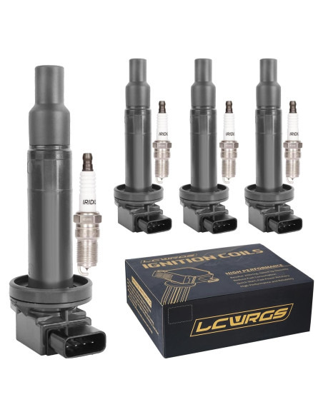 Juego de 4 Bobinas de Encendido y Bujías LCWRGS 1.5L Toyota