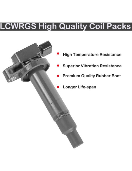 Juego de 4 Bobinas de Encendido y Bujías LCWRGS 1.5L Toyota