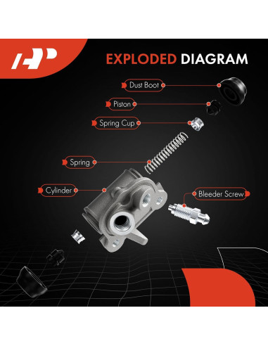 Cilindro de Rueda de Freno A-Premium Trasero Izquierdo Toyota