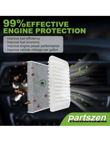 Filtro de Aire de Cabina y Motor PartsZen CF10285 para Toyota