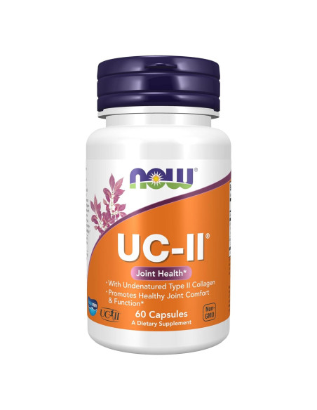 Suplemento de colágeno tipo II NOW Foods 60 cápsulas vegetales