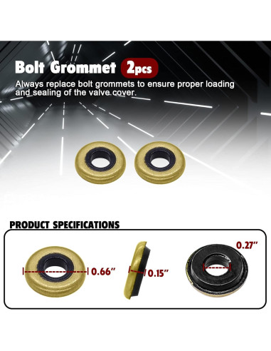Juego de juntas de tapa de válvula Ortopia VS50624R para Toyota