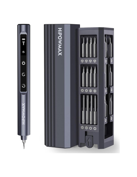 Destornillador Eléctrico Mini HiPOWMAX 49-en-1 con LED