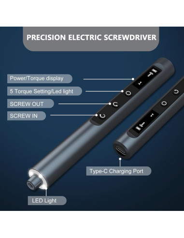 Destornillador Eléctrico Mini HiPOWMAX 49-en-1 con LED