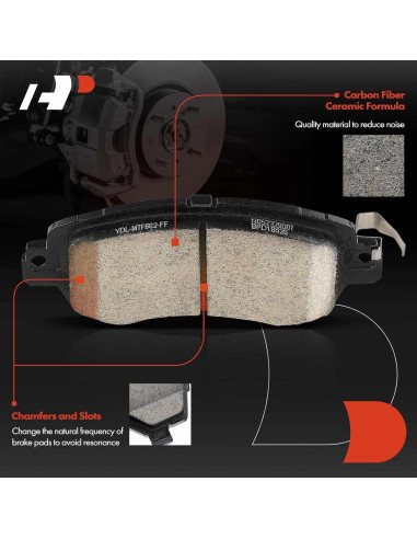 Juego de Pastillas de Freno Cerámicas A-Premium para Toyota Yaris 2019-2020