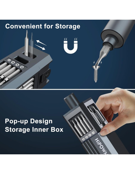 Destornillador Eléctrico Mini HiPOWMAX 49-en-1 con LED