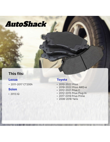 Juego de Pastillas de Freno Cerámicas AutoShack 4 Pcs Lexus Toyota