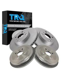 Juego de Discos de Freno TRQ G-Coated 4 Piezas Toyota Yaris