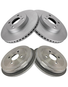 Juego de Discos de Freno TRQ G-Coated 4 Piezas Toyota Yaris 2