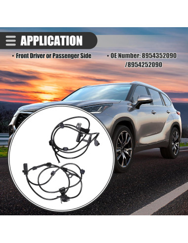 Sensor ABS Motoforti para Toyota Yaris 2011-2018 - 2 Piezas