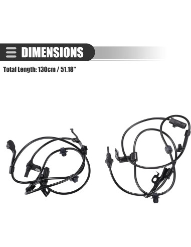 Sensor ABS Motoforti para Toyota Yaris 2011-2018 - 2 Piezas