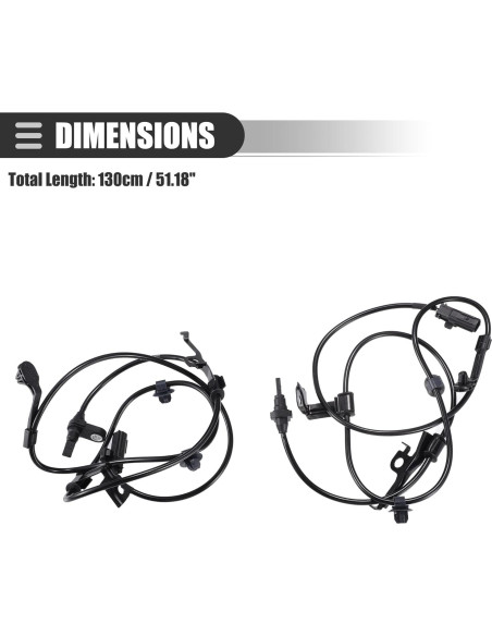 Sensor ABS Motoforti para Toyota Yaris 2011-2018 - 2 Piezas