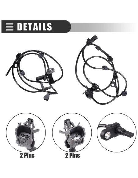 Sensor ABS Motoforti para Toyota Yaris 2011-2018 - 2 Piezas