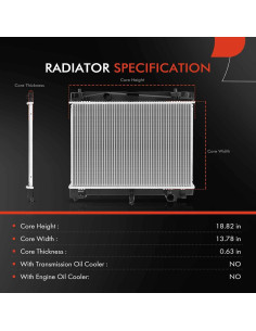 Radiador de Refrigerante A-Premium para Toyota Yaris 1.5L 2