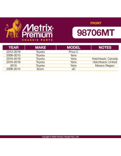 Kit de Enlace de Barra Estabilizadora Metrix para Toyota 2